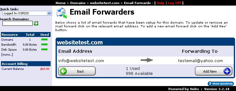 Active email forwarder confirmation